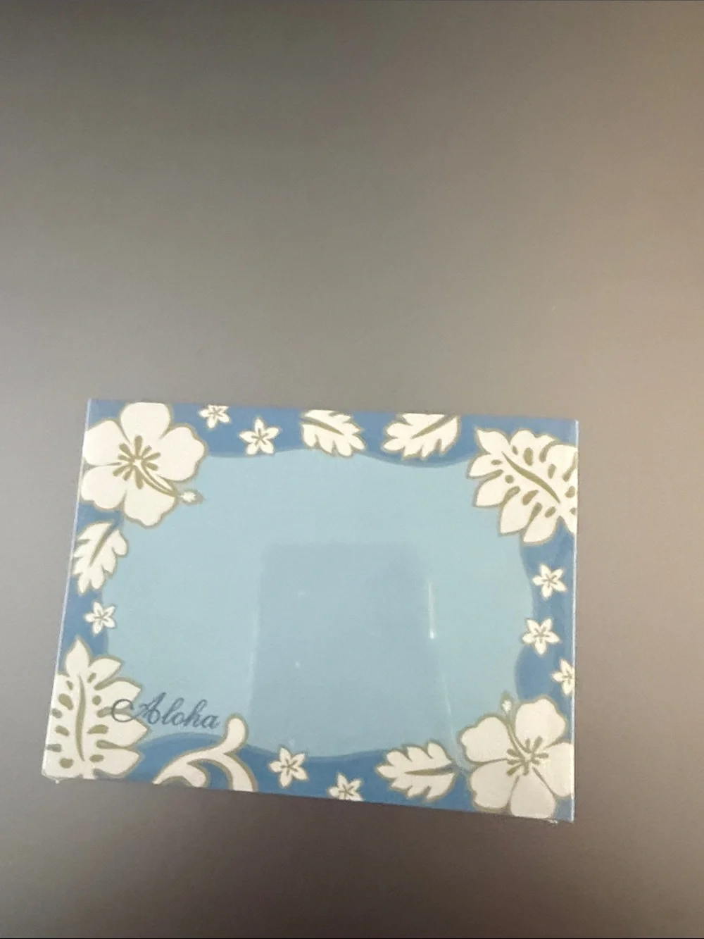 Hawaiian Floral Sticky Note & Tab Set - Blue, Pink, White